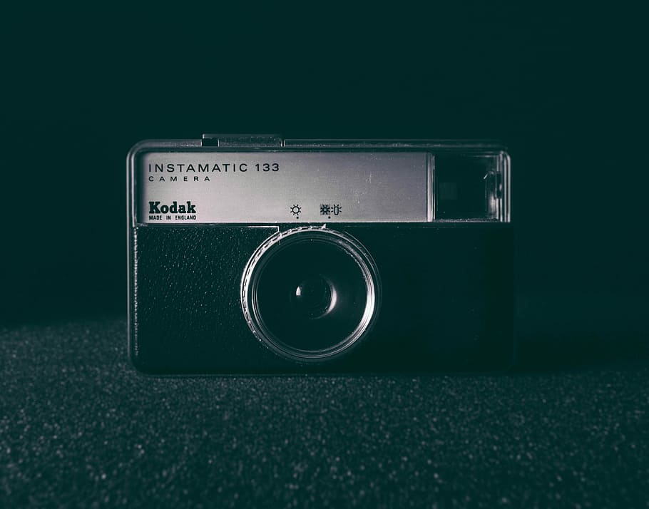 instamatic 133 kodak camera, black, cameras, gray, old, vintage HD wallpaper
