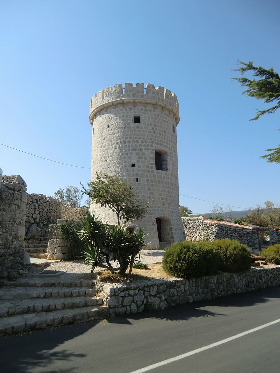 tower, croatia, cres, architecture, europe, building, travel HD wallpaper