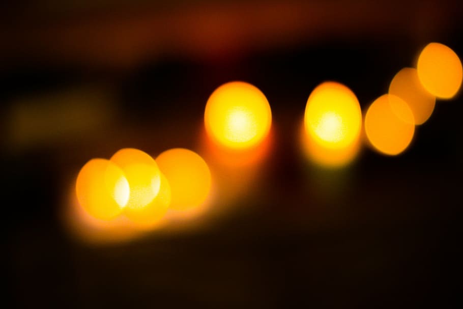 bokeh light, dark, lights, blurry, night, defocused, illuminated HD wallpaper