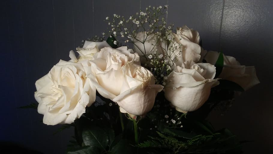 Love, White, Flowers, rose - Flower, wedding, bouquet, petal HD wallpaper