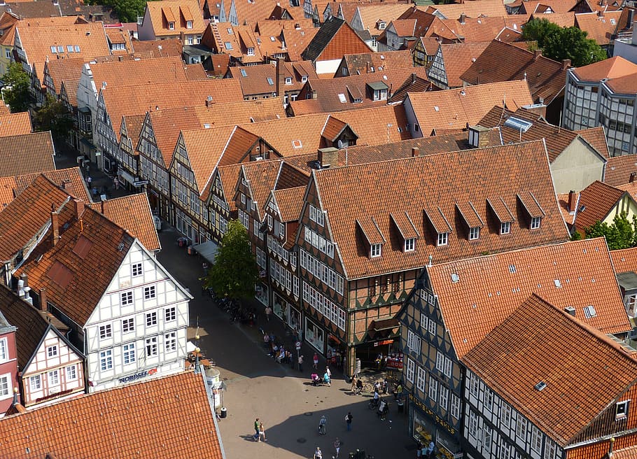 celle, lower saxony, old town, view, outlook, truss, fachwerkhaus HD wallpaper