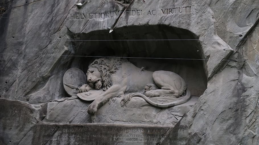 lion monument, luzern, swiss, no people, sculpture, architecture