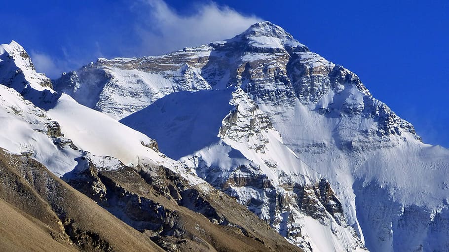 glacier mountains during day, snow, winter, mountain summit HD wallpaper