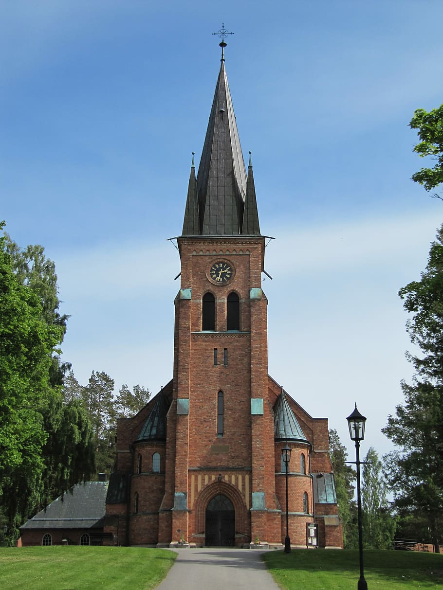 Alnö, Nya, Church, Sweden, Building, alnö nya, tower, spire, HD wallpaper