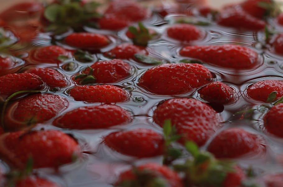 strawberry, red, fruit, watermelon, food and drink, berry fruit HD wallpaper