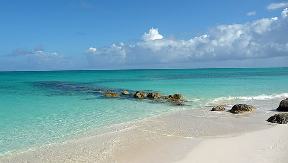 landscape photography of body of water heating seashore, white HD wallpaper