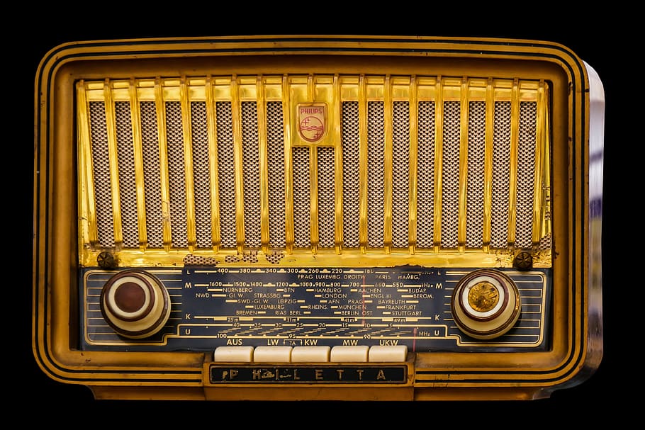 untitled, radio, old, tube radio, nostalgia, speakers, retro