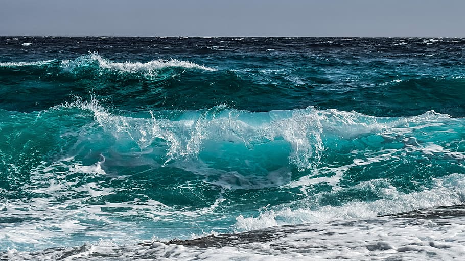 HD wallpaper ocean waves at daytime, water, surf, sea