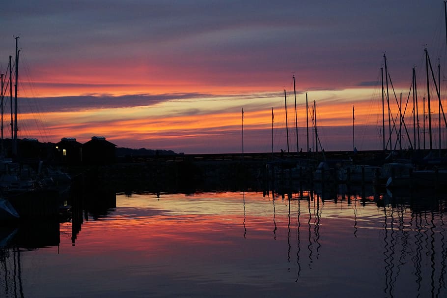 Sky, Sunset, Water, Boot, Sailing Boat, sailing mast, reflection HD wallpaper