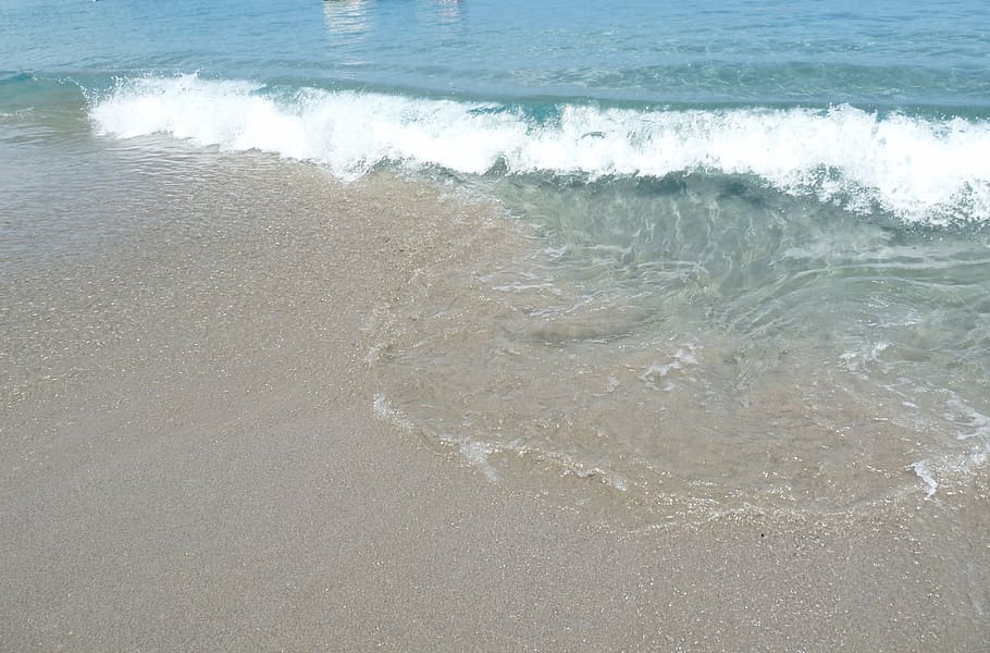 ocean, wave, waves, beach, water, flowing, sea, outside, caribbean HD wallpaper