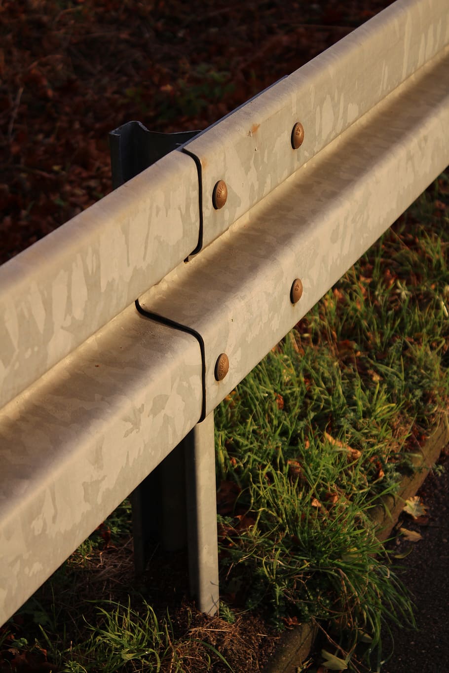 road plank, protection plank, guard rail, sheet, metal, iron, HD wallpaper