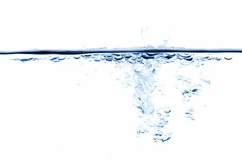 drop of water, abstract, blue, bubble, clean, fresh, isolated HD wallpaper