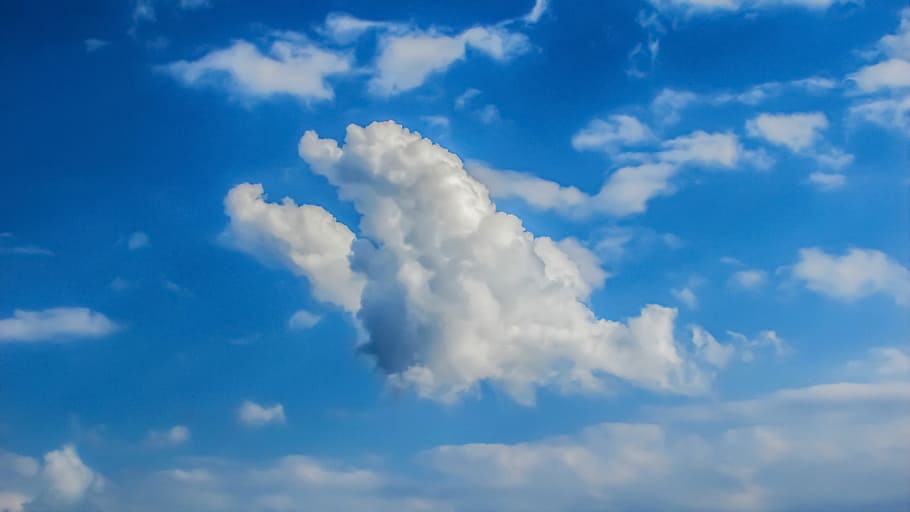Clouds, Sky, Blue, White, Light, Cumulus, cloud - sky, beauty in nature HD wallpaper