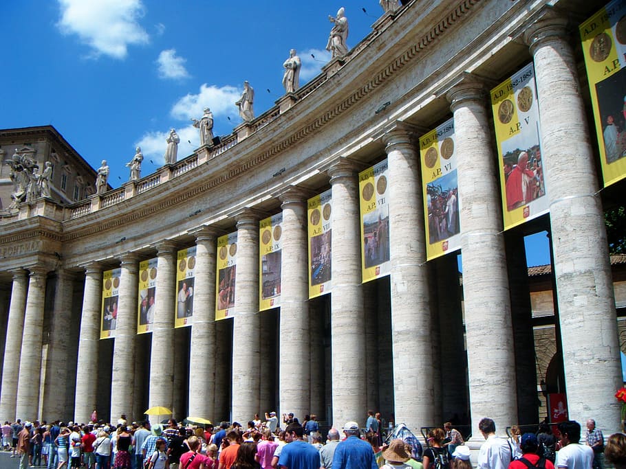 columns, the vatican, fragment, architecture, famous Place HD wallpaper