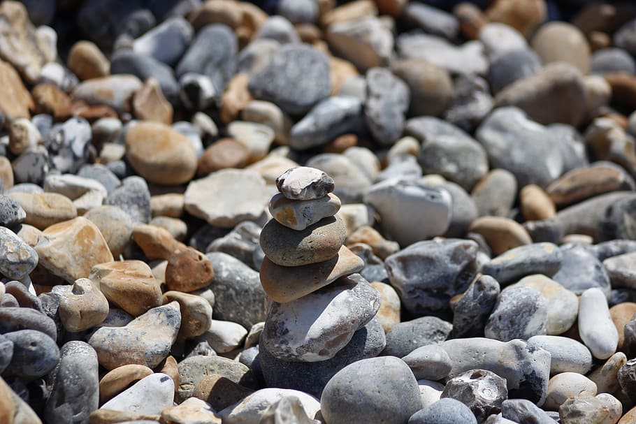 beach, stone, nature, rock, texture, natural, coast, pebble HD wallpaper