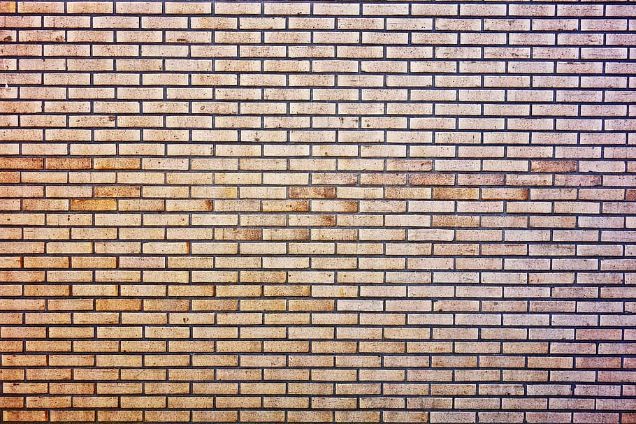 brown concrete brick wall close-up photo, brickwork, masonry HD wallpaper