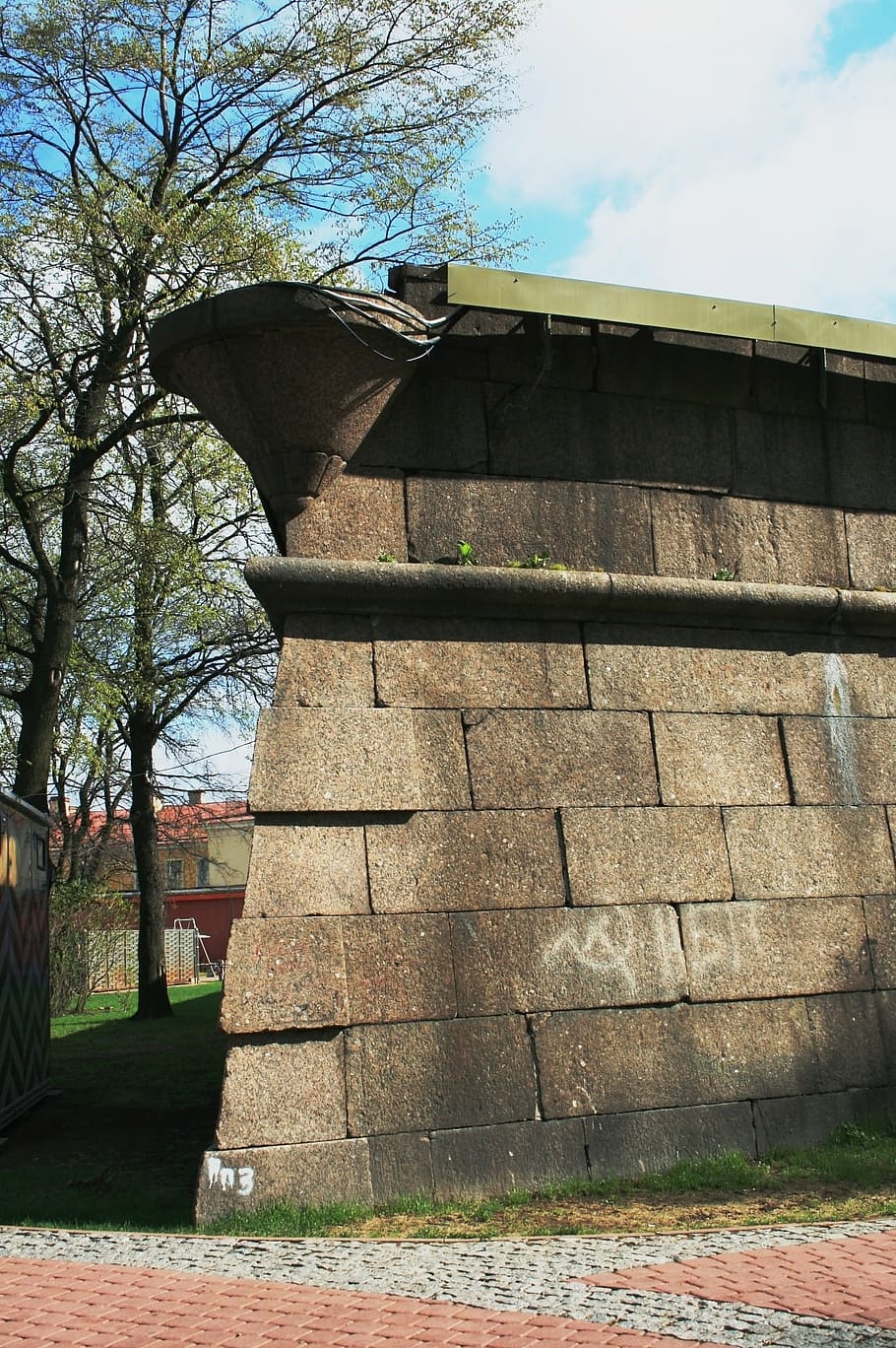 wall, tall, strong, grey, corner, parapet, defense, protection HD wallpaper