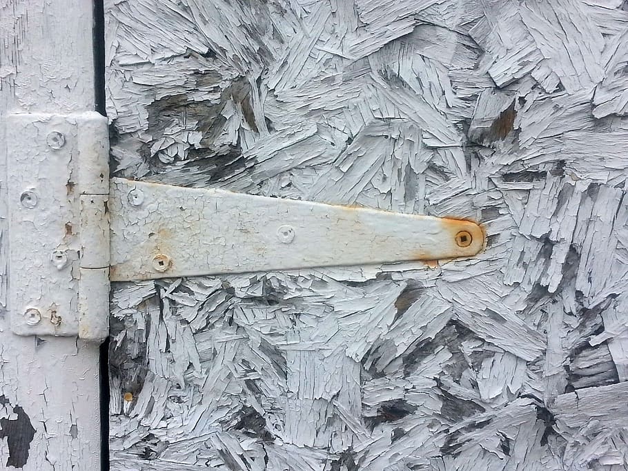 Garage Door, Door, Hinge, Rust, Wood, wooden, old, closed, grunge HD wallpaper