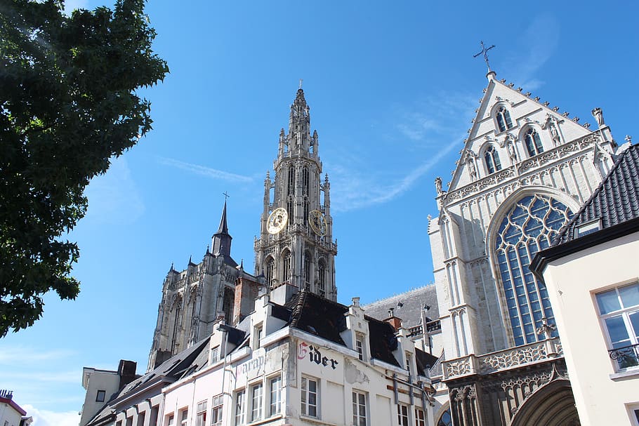 antwerp, belgium, architecture, building exterior, built structure HD wallpaper