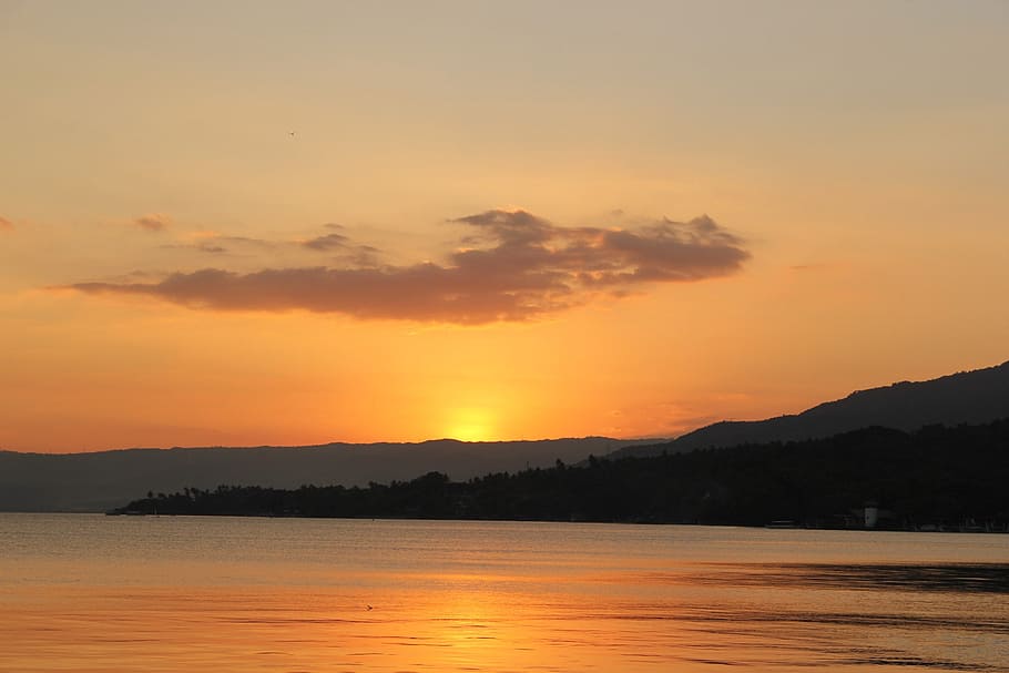 sunset, clouds, nature, cloudy, sunlight, summer, sun rays HD wallpaper