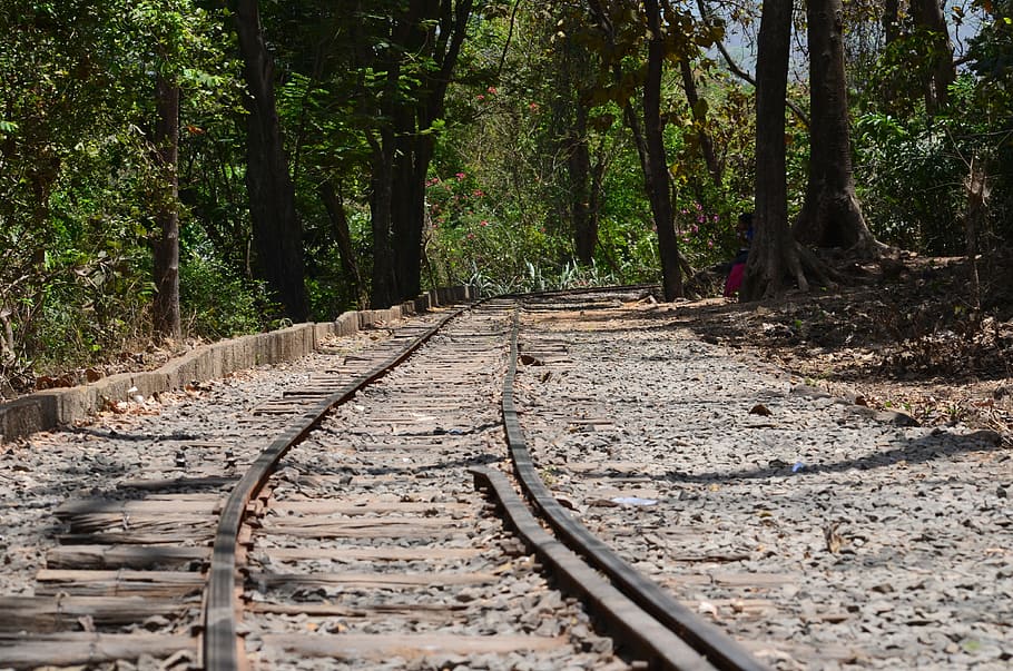tracks, rails railway, old, train, railroad, transport, transportation HD wallpaper