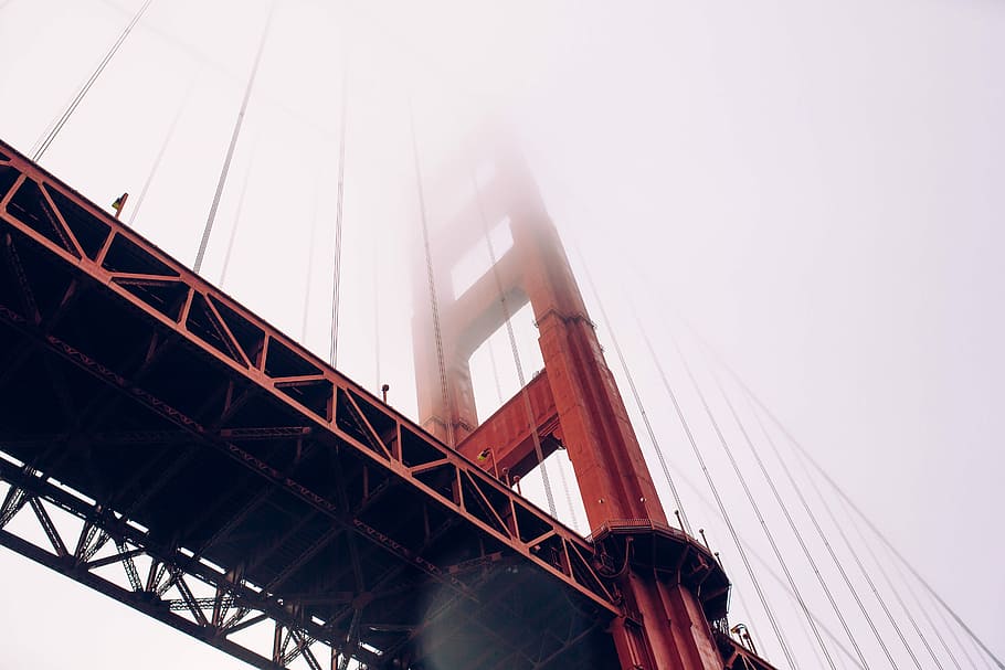 Golden Gate San Francisco, California, low-angle photography of Golden Gate Bridge HD wallpaper