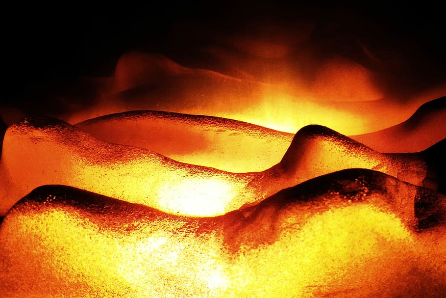 Fire, Heat, Embers, heat - temperature, no people, red, nature HD wallpaper