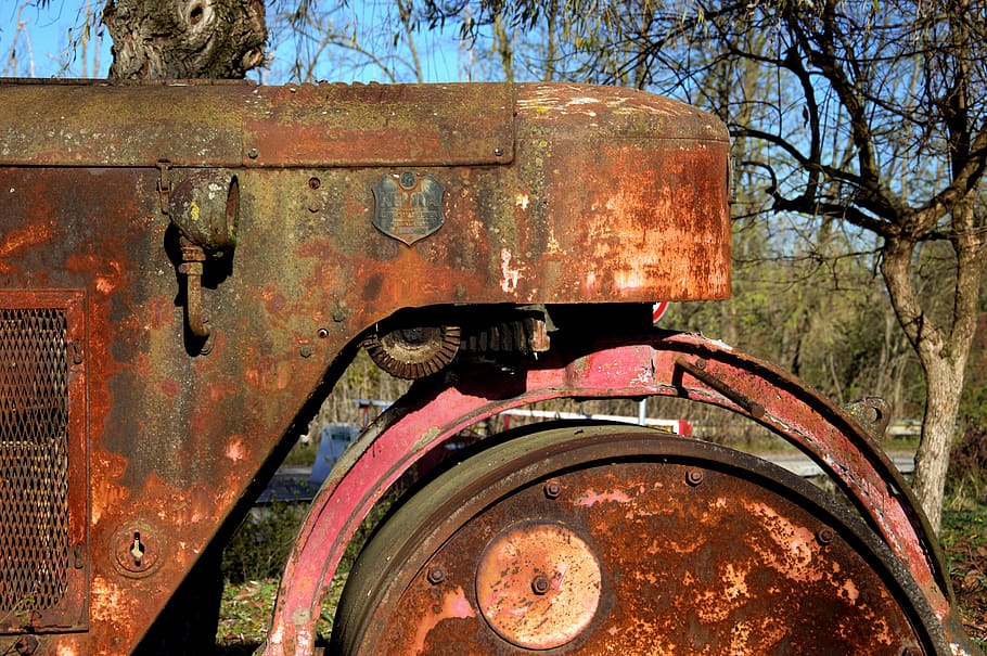 river, houses, water, rusty, metal, tree, abandoned, obsolete HD wallpaper