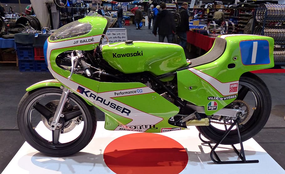 exhibition, fair, motorcycle, oldtimer, old motorcycle, mode of transportation HD wallpaper