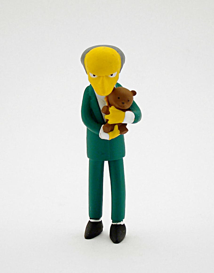simpsons, drawing, characters, toy, snowman, cartoon, white background HD wallpaper