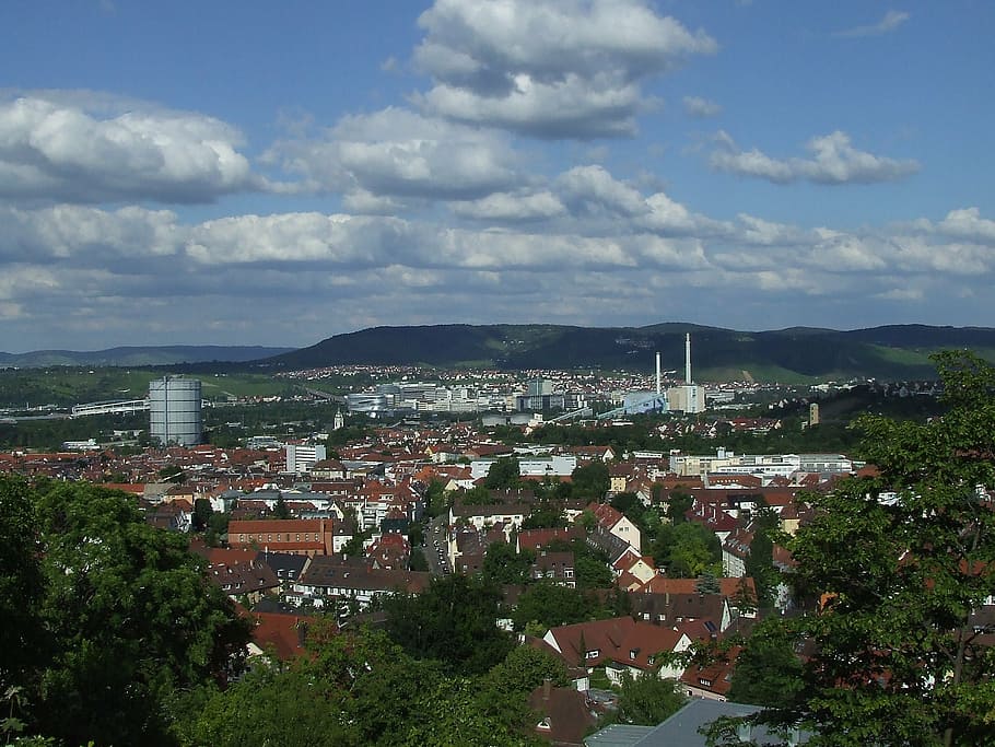 stuttgart-east, distant view, foresight, viewpoint, architecture HD wallpaper