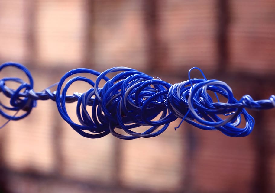 Day, Rope, Natural, blue, close-up, focus on foreground, strength HD wallpaper