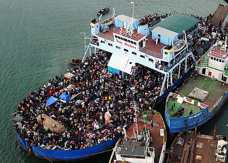 ship full of people, Haiti, Ferry, Boat, Harbor, Port, pier HD wallpaper