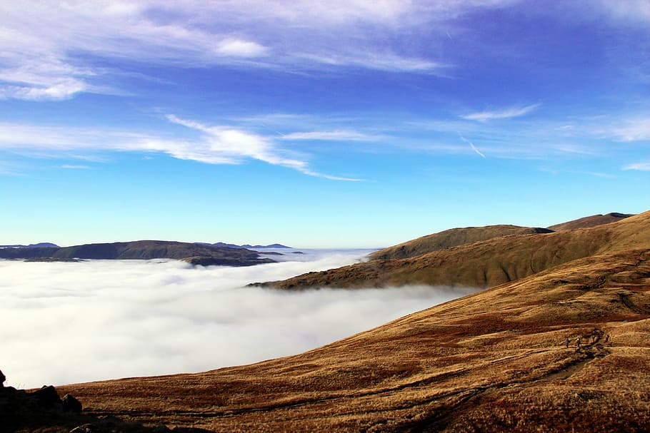 clouds, landscape, mountain, nature, sky, scenics, outdoors HD wallpaper
