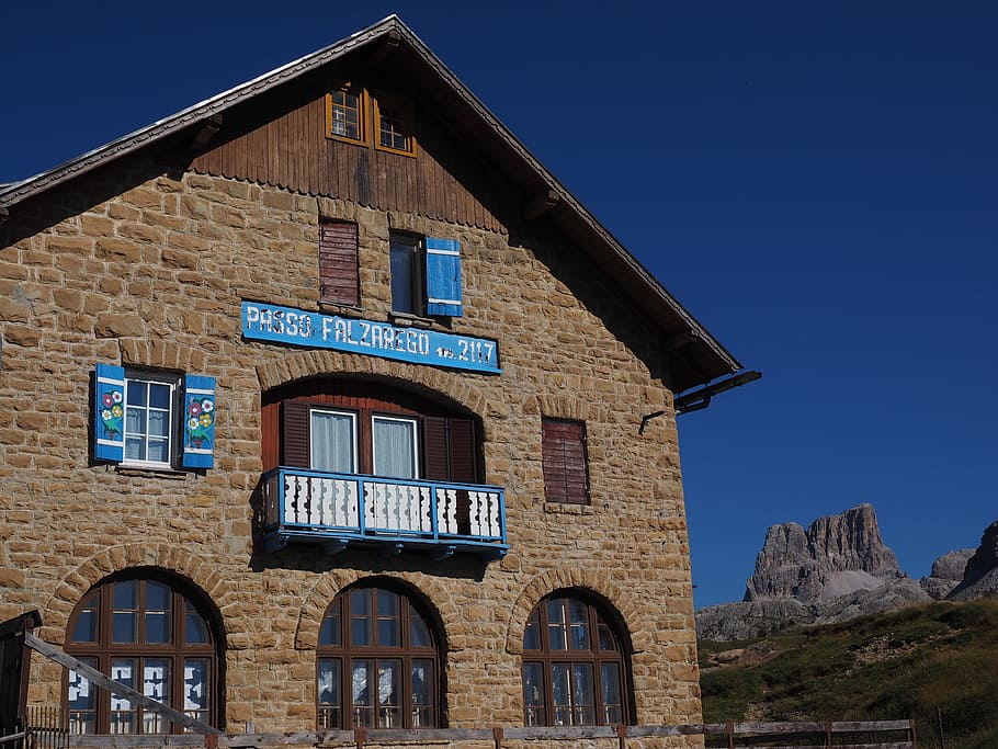hotel, home, accommodation, pass, the falzarego pass, dolomites HD wallpaper