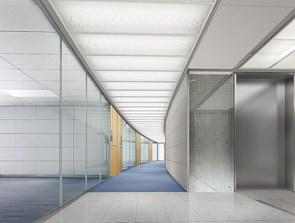 photo of pathway in building, office building, villa, rendering HD wallpaper