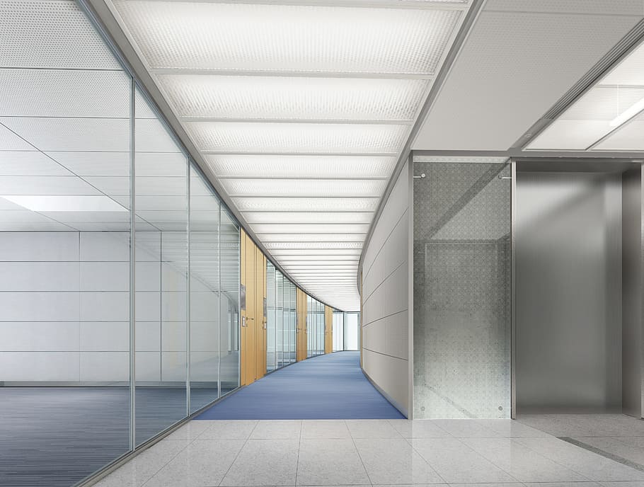 photo of pathway in building, office building, villa, rendering HD wallpaper