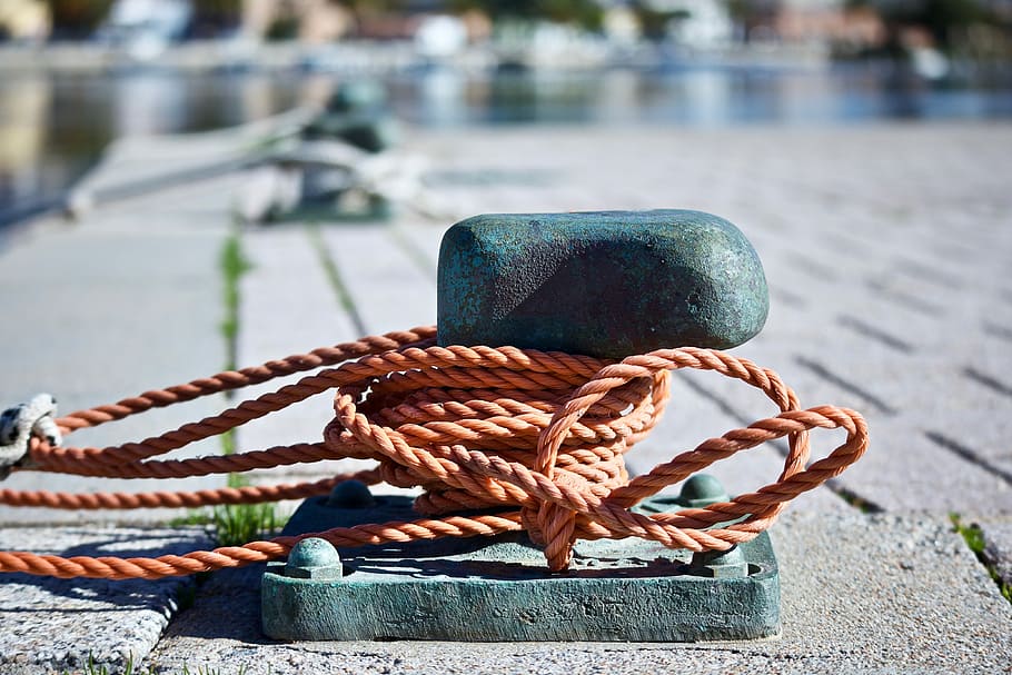 bitta, top, jetty, rope, sea, maritime, boat, waters, boats HD wallpaper