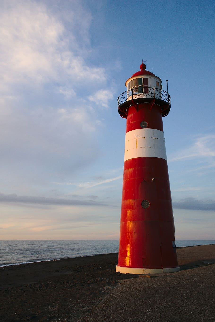 lighthouse, coast, sea, shore, vacation, coastline, beach, sky HD wallpaper