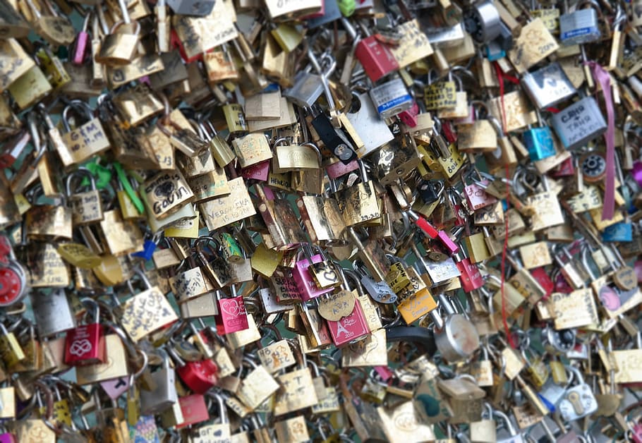 Lock, Love, Padlock, Group, together, bundle, many, crowded HD wallpaper