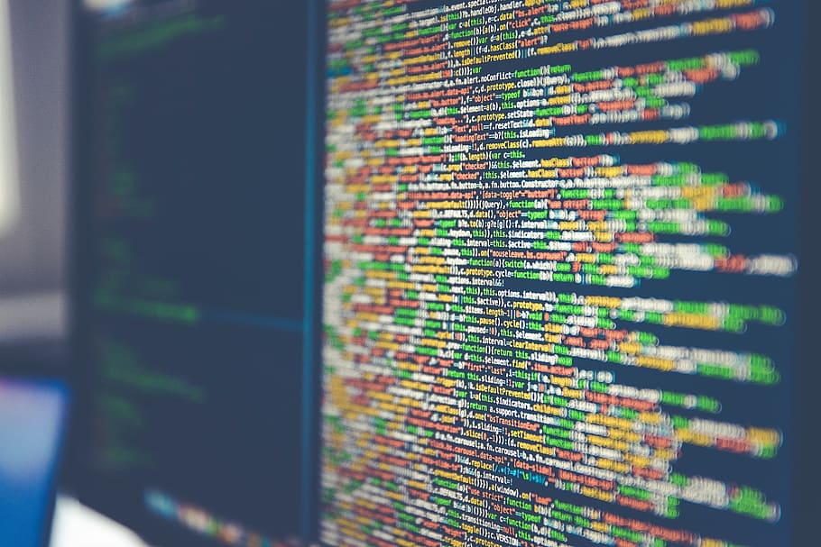 code, technology, monitor, computer, letters, screen, data HD wallpaper