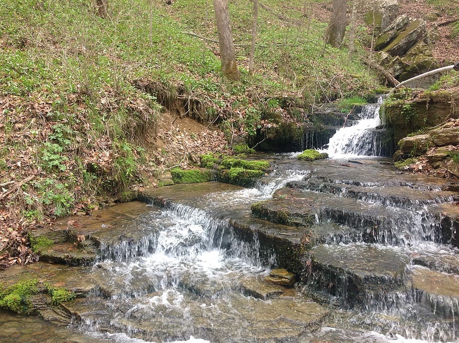 Fountain, Water, Nature, Stream, Garden, environment, natural HD wallpaper