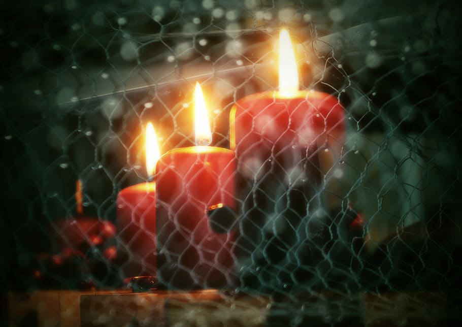 HD wallpaper: Christmas, Candles, Candlestick, Advent, flame, burning