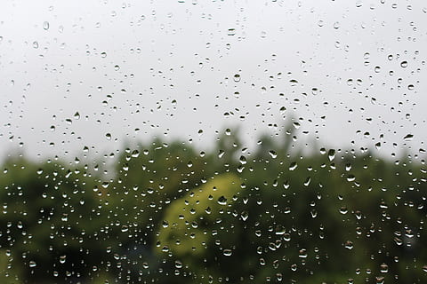 water droplets on glass, raindrops, window, rainy day, weather HD wallpaper