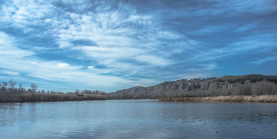 laguna, place, rivera, juncos, wallpaper, clouds, sky, background HD wallpaper
