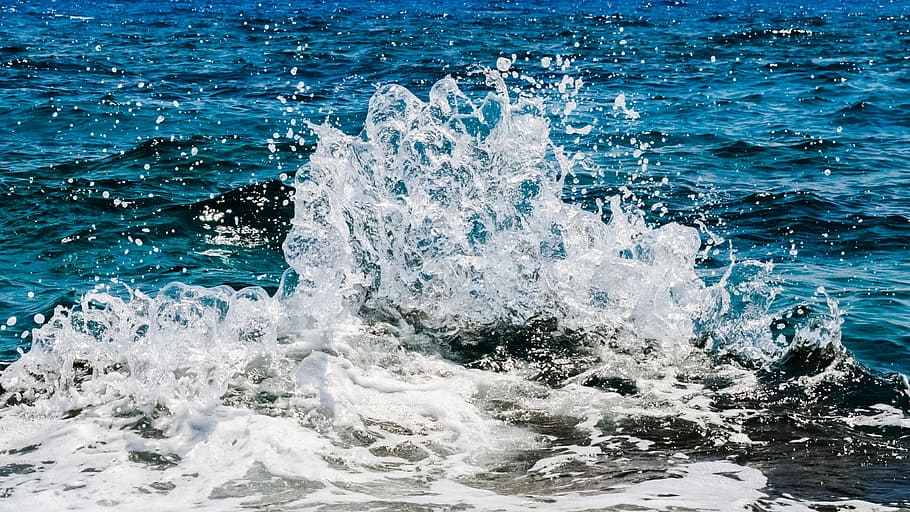 splash, wave, water, drop, motion, splashing, liquid, spray HD wallpaper