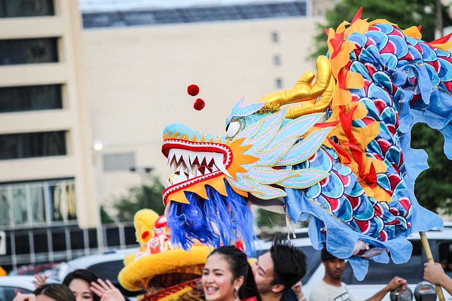 HD wallpaper: chinese, dragon, parade, culture, festival, costume ...