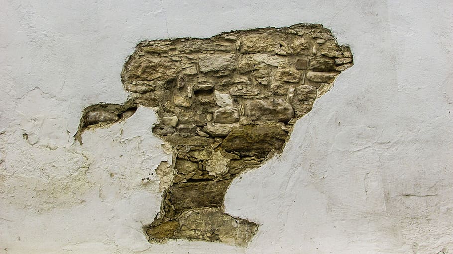 Wall, Damaged, Weathered, House, old, cyprus, athienou, no people HD wallpaper