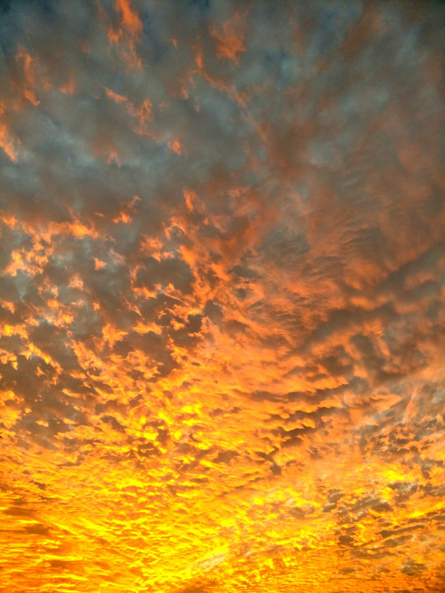 sky, sunset, cloud, cloud - sky, orange color, beauty in nature HD wallpaper