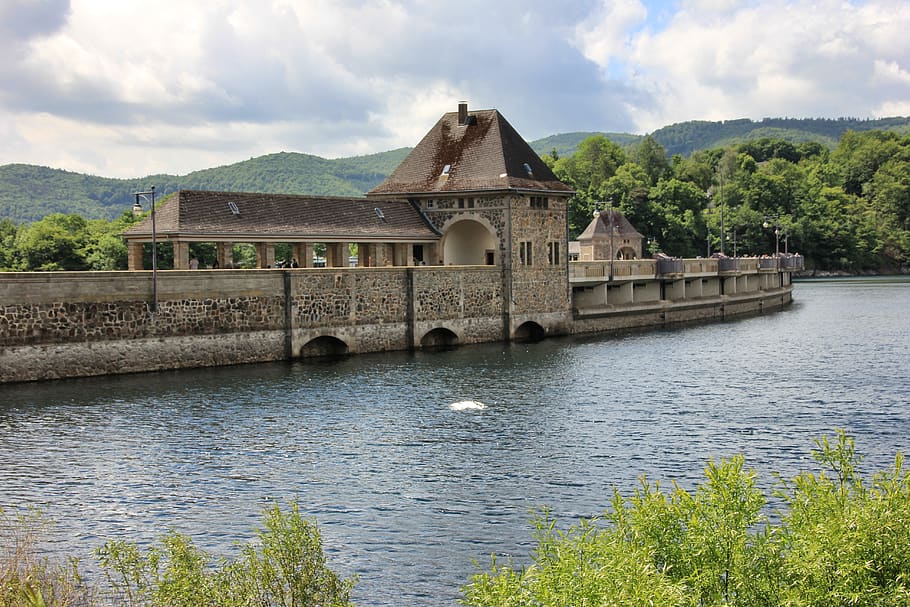waters, river, lake, travel, architecture, reflection, sky HD wallpaper